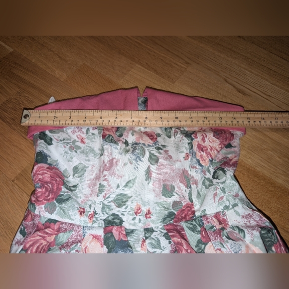 Vintage Laura Ashley Strapless Floral Midi Dress - Picture 7 of 10